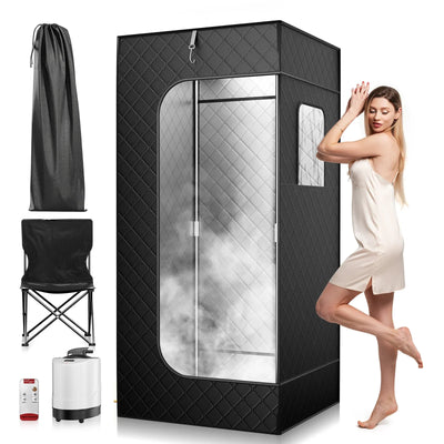 Portable Steam Sauna Tent Room with Steamer 1000W 2.6L Steam Generator Single Person Sauna for Relaxation Detox Home Spa