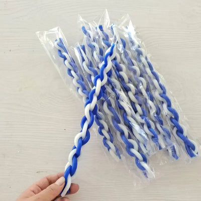 2PACK Havdalah Candle Blue and White Braided Jewish Largest Candle Smokeless Lighting Shabbat Candles for Saturday Night