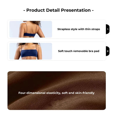 Women's gym sportswear with thin shoulder straps, fully matte back, exposed back, high elasticity sports bra with chest cushion