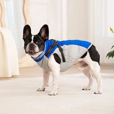 Waterproof Pet Jacket With Harness Winter Warm Dog Clothes for Small Large Dogs Labrador Coat Chihuahua French Bulldog Outfits