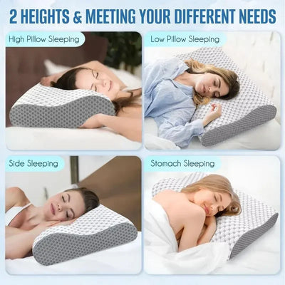 Cervical Pillow for Neck and Shoulder Pain Relief Contour Bed Pillow for Side, Back and Stomac Memory Foam Pillow for Sleeping