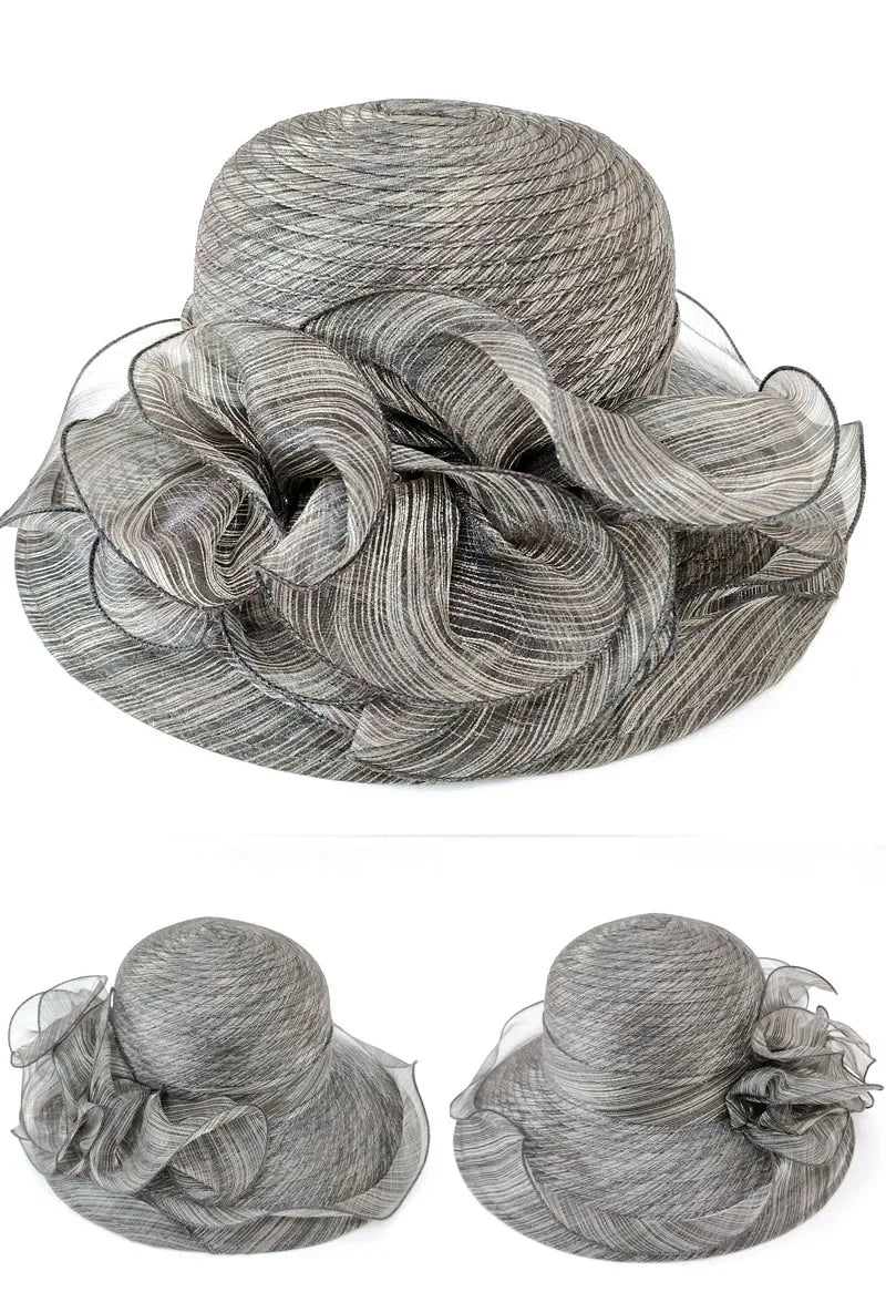 Summer hats for women Organza flower mesh sunshade hat vacation beach hat wide brimmed sun hat Sun protection sombreros de mujer