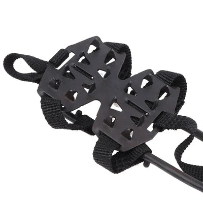 1 Pair M L Crampons Shoes Cover 24 Teeth Anti-Slip Ice Grips Gripper Shoes Boot Hiking Ice Climbing Shoe Spikes Climbing Chain