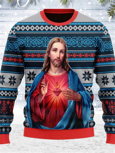 Men Women ugly christmas Sweatshirt Jesus Sweater 3D Printed the Orthodox graphic Sweaters Tops new unisex clothing dropshipping