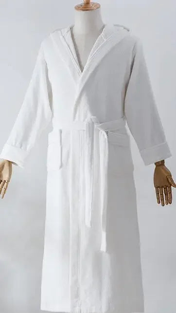 High Quality Men's Robe Hooded Winter Bathrobe