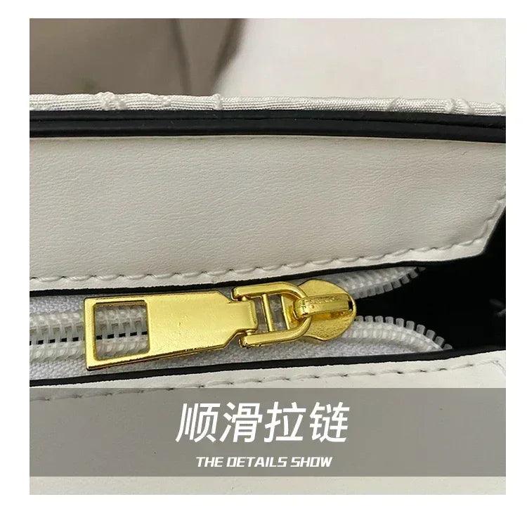 Modern minimalist leather shoulder bag - designer ladies handbag for work shopping and special occasions