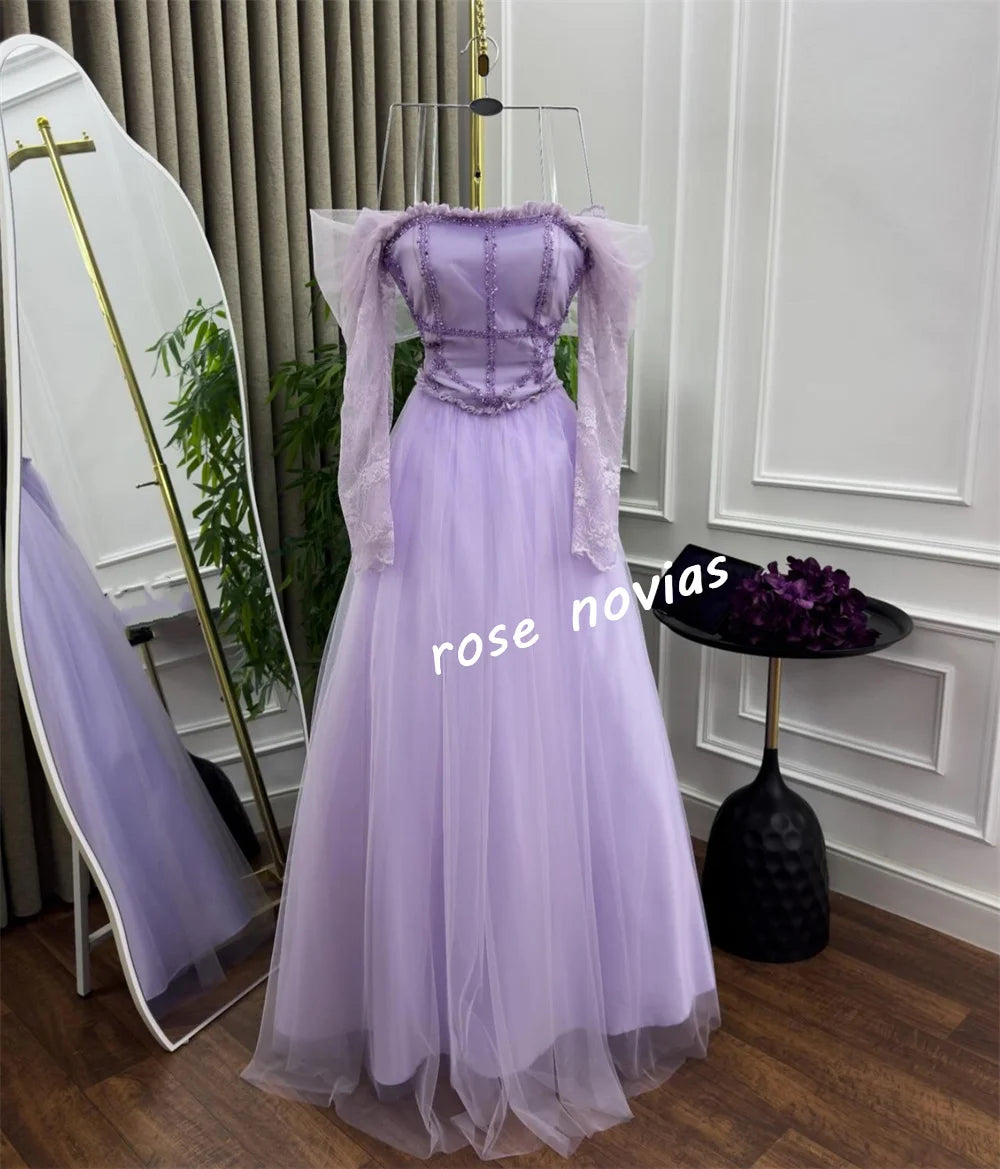 Customized Sequined Pleat Off-the-shoulder Long Dresses Bespoke Occasion Prom Evening Elegant Party Wedding Sparkle