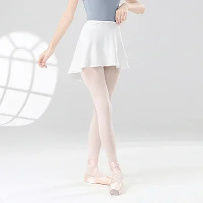 Girls Ballet Skirts Women Dance Short Skirts High Elastic Skirt Ballerina Adult Skate Dancing Yoga Lace Up Chiffon Skirt