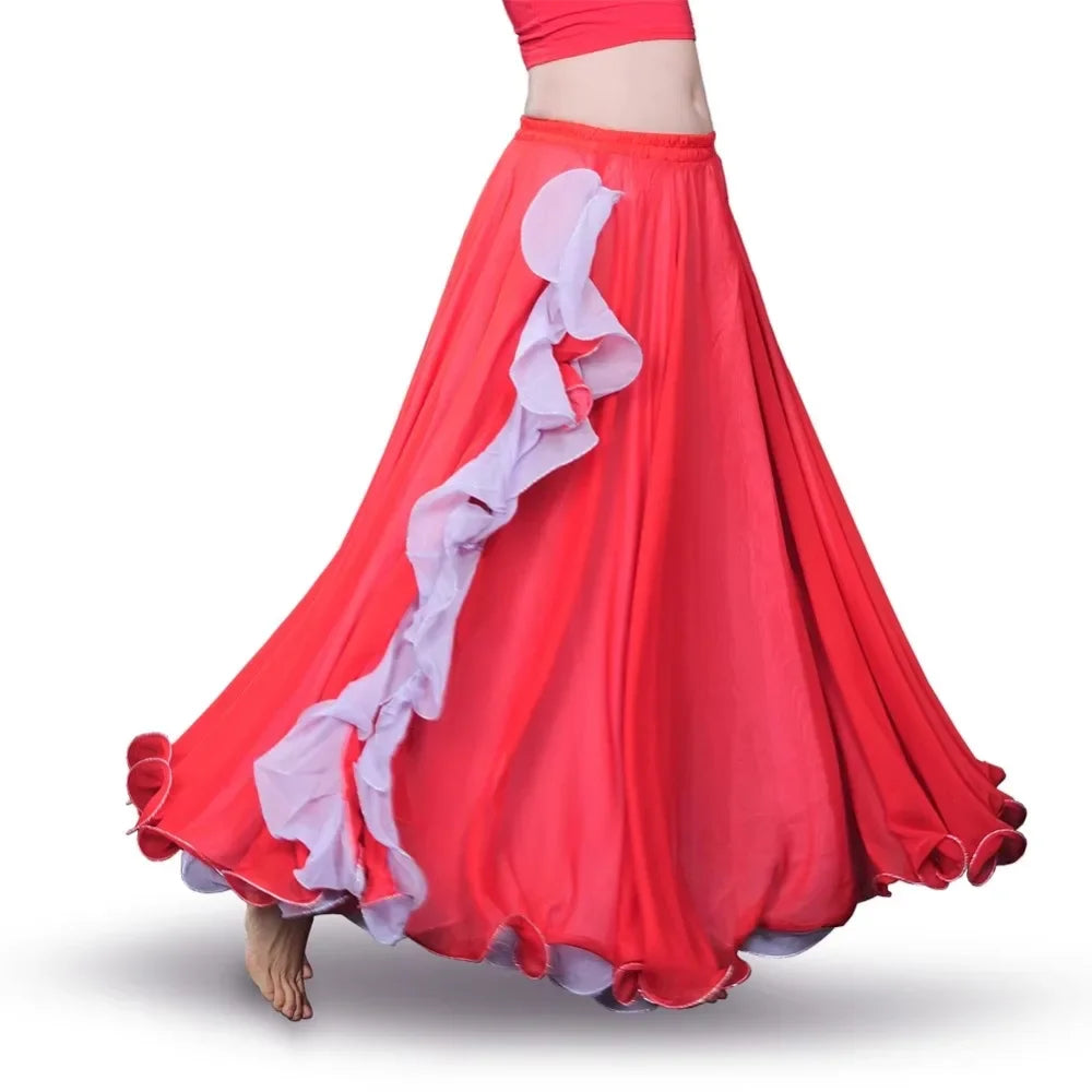 Belly Dance Skirt Undercover Practice Clothing for Women 2024 New Sexy Oriental Dance Half Body Beginner's Big Swing Skirt