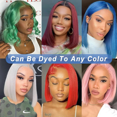 Short Cut 613 Blonde Bob Wigs Human Hair 13x4 Hd Lace Frontal Bone Straight Bob Wig 100% Human Hair 180% Density Pre Plucked