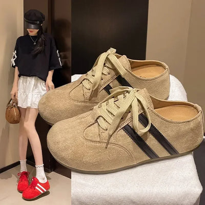 2025 Casual Sneakers Woman Shoes Slippers Flats Platform Sandals Mules NEW Brand Designer Lace Up Loafers Summer Womens Sneakers