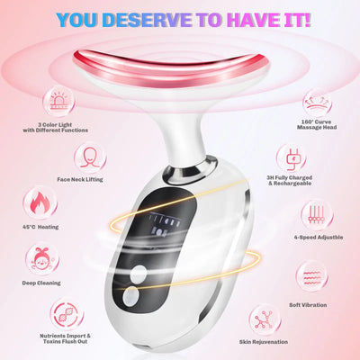 Neck Face Beauty Device Facial Lifting Machine EMS Face Massager Reduce Double Chin Anti Wrinkle Skin Tightening Skin Care Tools