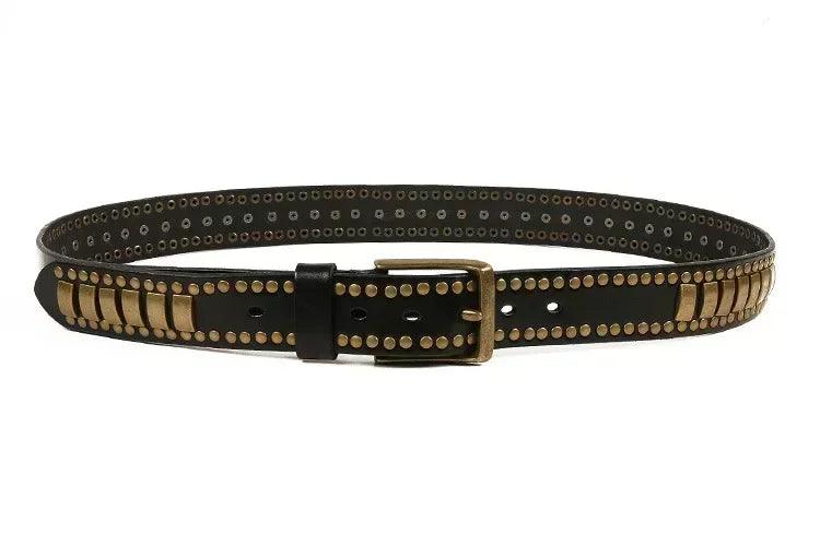 Stylish decorative waistband |original leather pin buckle punk belts | hip hop dress | for men and women