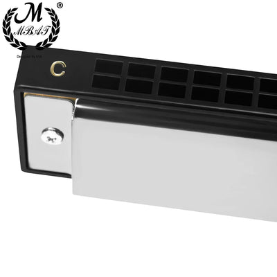 24 Holes Harmonica Key of C Professional Tremolo Mouth Organ With Case For Adults Professionals and Students Harmonica