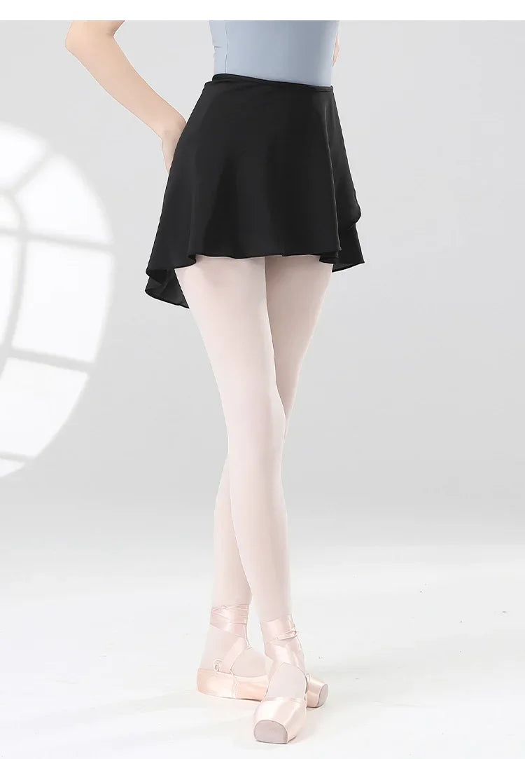Women Girls Ballet Skirts Dance Short Skirts High Elastic Skirt Ballerina Adult  Ballet Dancing Dress lace Up Chiffon Skirt