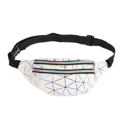 Fashion Geometric Patterns Wallet Bag Women Waist Packs Fanny Pack Pouch Hip Purse Satchel Laser Belt Bags