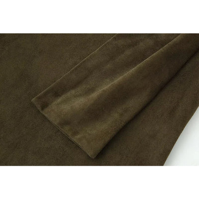 Chic Fashion Suede Autumn Dress Slim Long Dresses For Women Pleated Midi Dress Woman Sleeveless Asymmetry Casual Dresses