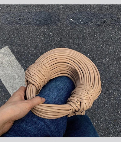 Handbags for Women 2025 New in Gold Luxury Designer Brand Handwoven Noodle Bags Rope Knotted Pulled Hobo Silver Evening Clutch