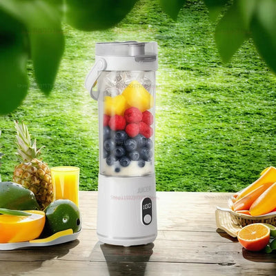 Portable Juice Blender 600ML 12 Blades Household USB Rechargeable Electric Juicer for Smoothies Fruit Mixing Personal Blender