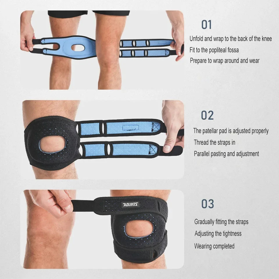 AOLIKES 1PC Patella Knee Brace Knee Compression Sleeve Support for Women Men Knee Pain Arthritis Pain Sport Knee Guard Knee Pads
