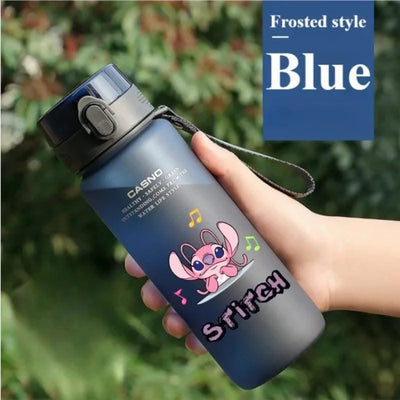 1000ML Stitch Angel Cartoon Water Cup Portable Plastic Large Capacity Cartoon Figures Clear Cup Outdoor Sports Water Chil Cift