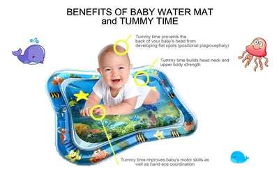 Baby Inflatable Cushion Water Play Mat Toy Infant Tummy Time Playmat  Fun Activity Education Toys for Boys Girls Birthday Gift