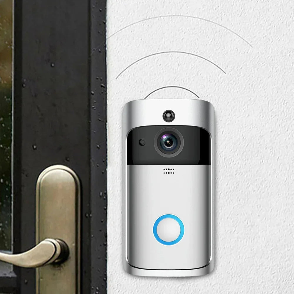 WiFi Video Doorbell 2 Way Audio Wireless Door Bell 720P Night Vision Security Home Door Bell Cloud Storage Smart Human Detection