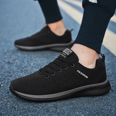 Athletic Shoes for Men Shoes Sneakers Black Casual Comfortable Knit Sneakers Breathable Athletic Running Walking Gym Shoes Men
