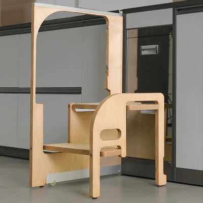 Ultra Thin Built In Folding Step Stool Narrow Retractable Pull Down Hidden Ladder Space Saving For Small Home Kitchen Cabinet