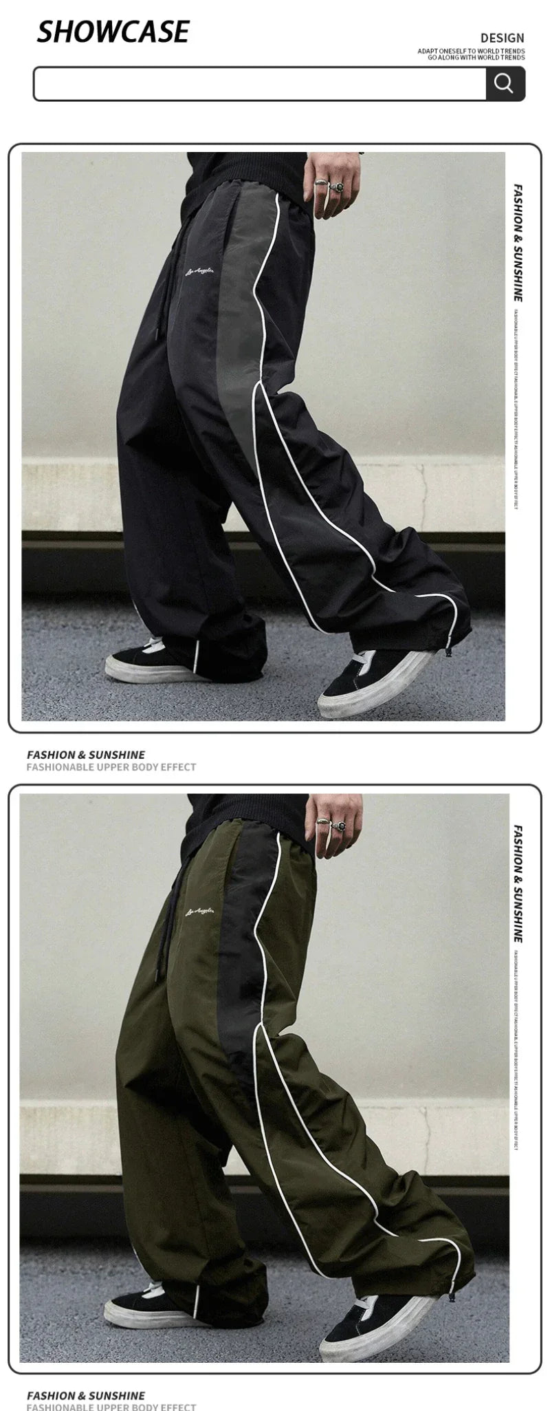Men Casual Joggers Pants Fashion Streetwear Oversized Sports Wide Leg Pants Hip Hop Y2k Sweatpants High Waist Baggy Trousers