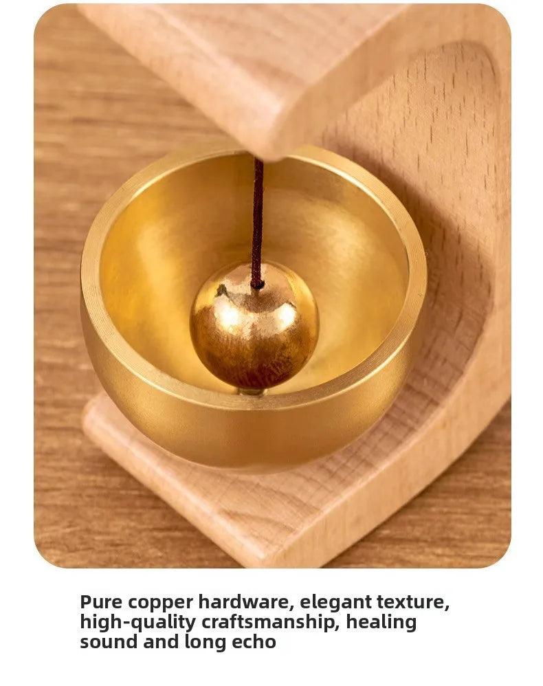 Room decor: elegant wooden wind chimes with wireless doorbell functionality for entrance doors - stylish decorative