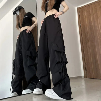 Women Cargo Pants High Waist Big Pocket