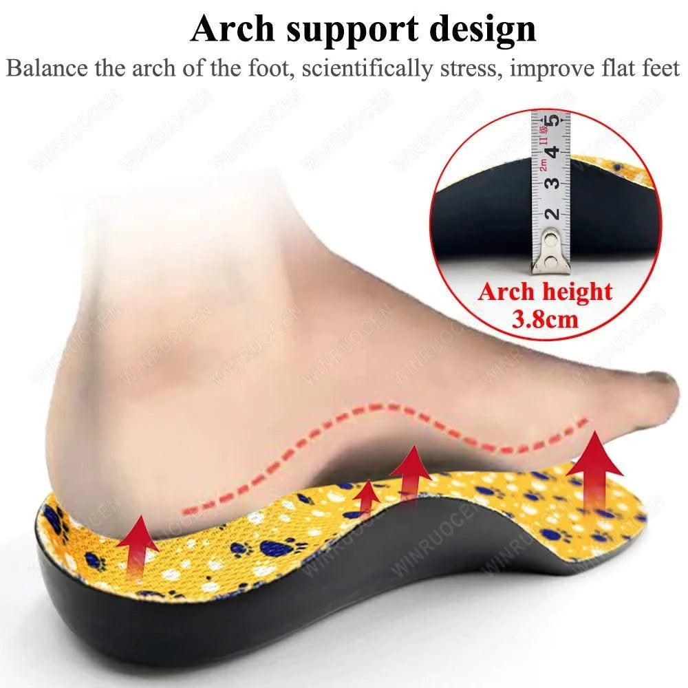 Kids Insole Arch Support | Flat Feet Sneaker for Children |Orthopaedic Insoles For Girl/boy Shoes | For Sports | Feet Care Inserts Pad