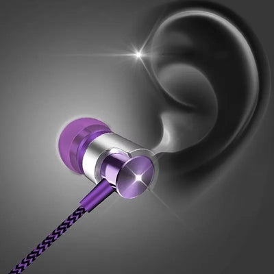 3.5mm Wired Headphones Noise Canceling In-Ear Sports Earphone Dual Driver Bass Stereo Gaming Headset HiFi Music Earbuds With Mic