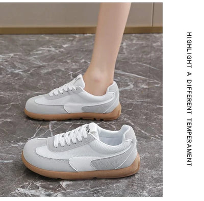 Women's Shoes Fashion Trend College Style Wide Toe Soft Comfortable Flat Casual Shoes Outdoor Casual Sports Shoes Women Sneaker