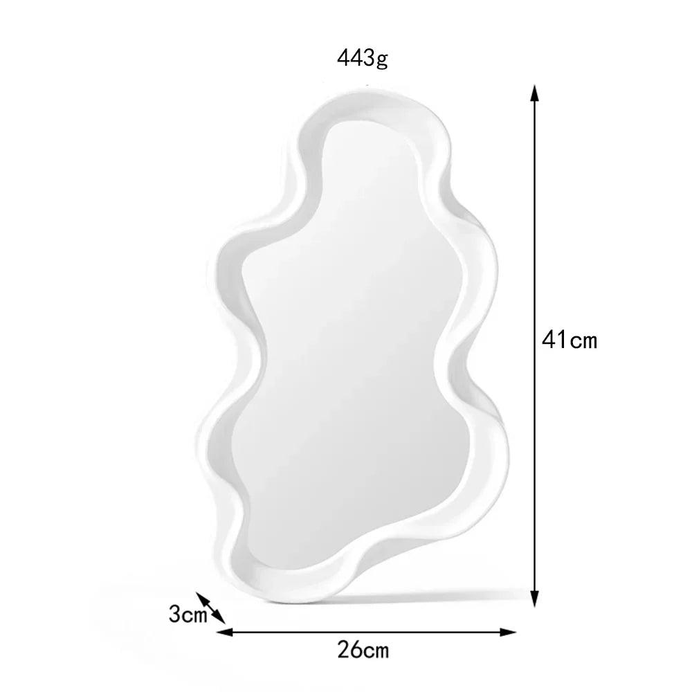 Irregular wall mirror for bedroom bathroom kawaii makeup house decoration living room home decor wholesale 1pc
