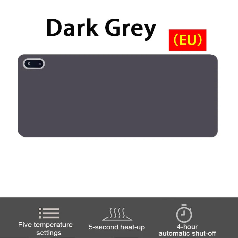 Warm Desk Pad Desk Hand Warmer Touch Control 5 Heating Grade Hand Heating Pad Desk Mousepad Fast Heating For Computer Keyboard