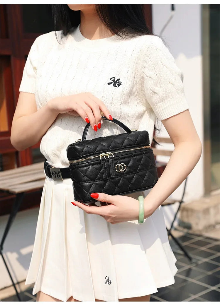 Fashion-Forward Women's Leather Handbag Crossbody Shoulder Bag Designer Inspired Tote Purse for Work and Social Events