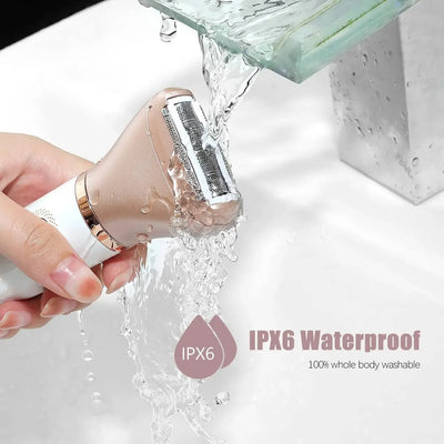 Electric Razor for Women, Painless 2 in 1 Wet & Dry Lady Shaver Portable Waterproof Bikini Trimmer Body Hair Removal