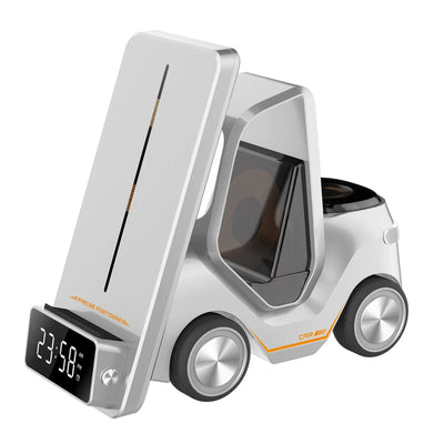 Wireless Charger Stand 5 In 1 Alarm Clock For IPhone 15 14 13 12 Pro Max 8 X XS XR iWatch 8 7 6 5 Airpods Fast Charging Station