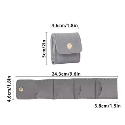 4 Compartments Jewelry Storage Bag Portable Mini Jewelry Bag Earrings Necklace Ring Organizer Bag Travel Jewelry Storage Case