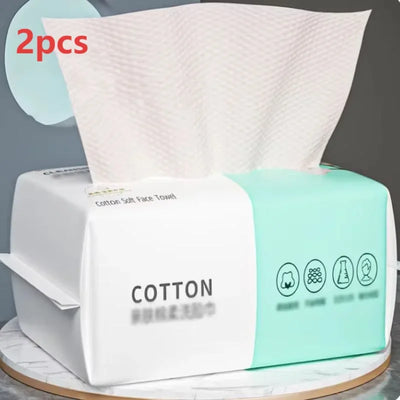 Reusable thickened face towel One pack of 100 pieces per pack Travel cleanser, wet and dry makeup remover, cotton soft fabric