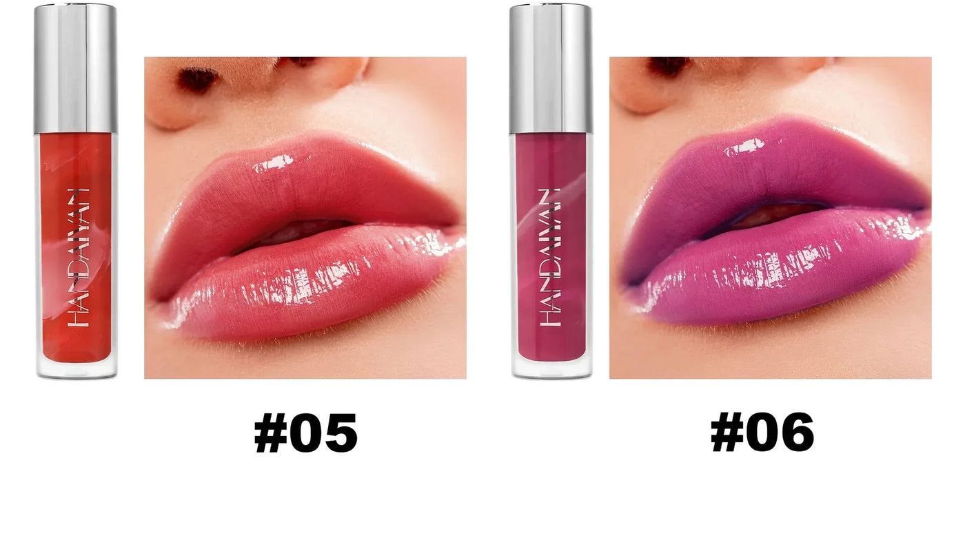 Long Lasting Lip Gloss Vitamin E Infused Plumping Glaze Hydrating Nude Color Liquid Balm Glossy Makeup Shine