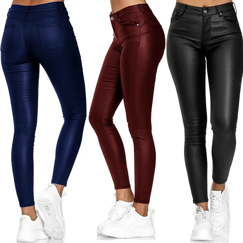 Faux Leather Leggings For Women