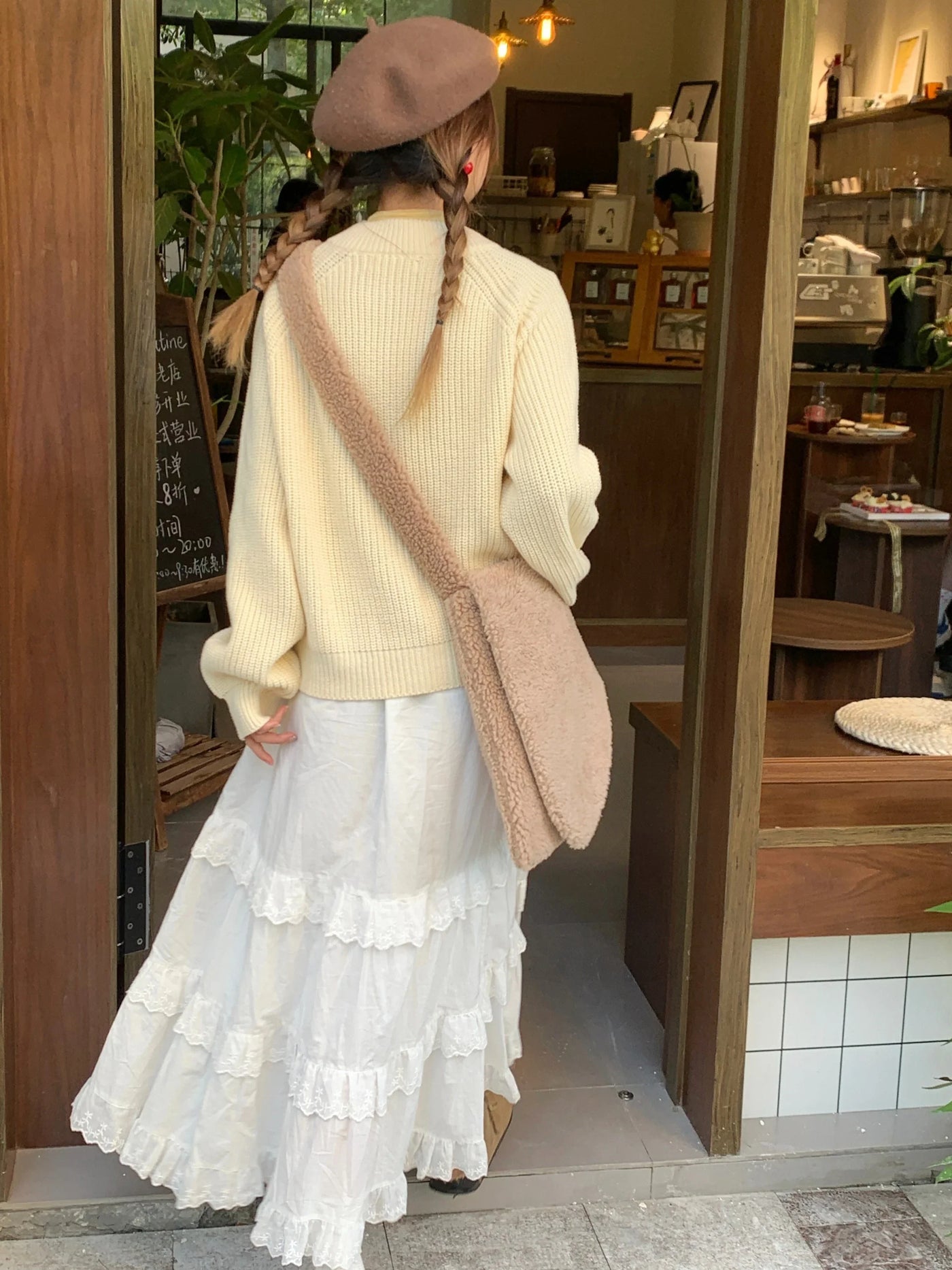 Lace A-line Loose All-match Spring Autumn Ankle-length Skirts for Women Korean Style Female Tender Fashion Leisure Students Chic