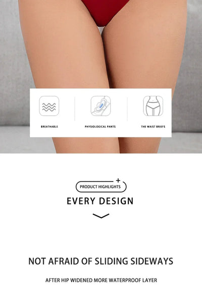 Menstrual Panties Women Underwear intimatePantsHighWaist Absorvent PadSeamless Super Absorbent Abundant  Flow BriefWithLeakProof