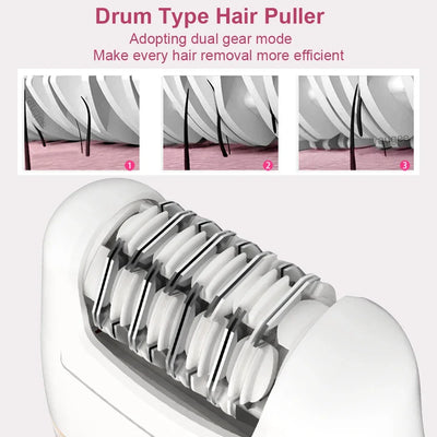 Electric Shaver for Woman Female Razor Women Body Epilator Bikini Trimmer Painless Hair Removal for Whole Body Arm Legs Underarm