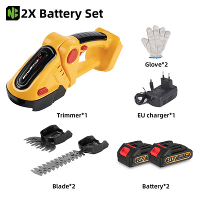 NEWBENY 2 IN 1 Electric Hedge Trimmer Lawn Mower Household Garden Shrub Scissors Grass Scissors For Makita 18V Battery Pin