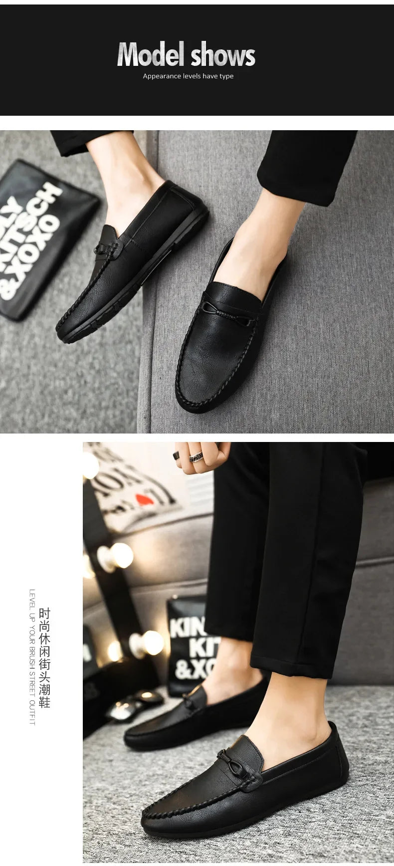 Summer New Men's Loafers Comfortable Flat Casual Shoes Men Breathable Moccasins Slip-On Soft Leather Driving Shoes 2025