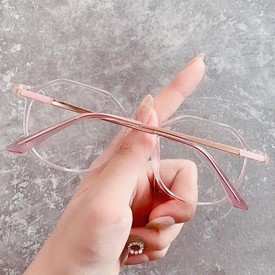 Blue Light Blocking Office Glasses Women Oversized Frame Anti-stress Decorative Glasses Computer Radiation Protection Eyewear